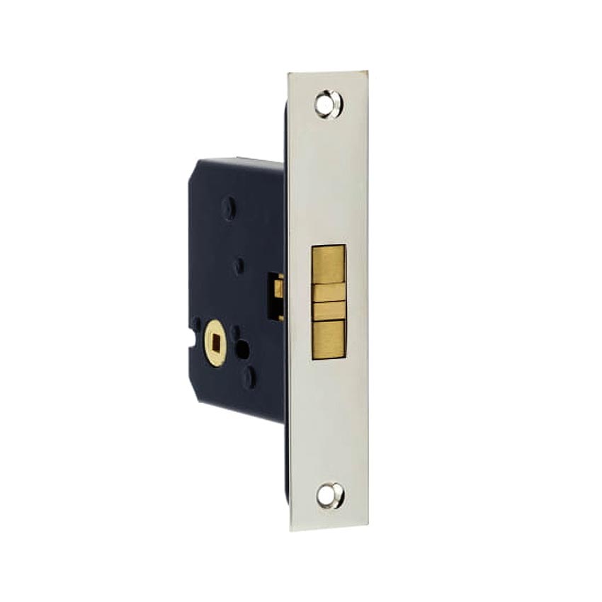 Polished Chrome Sliding Bathroom Door Lock 76mm