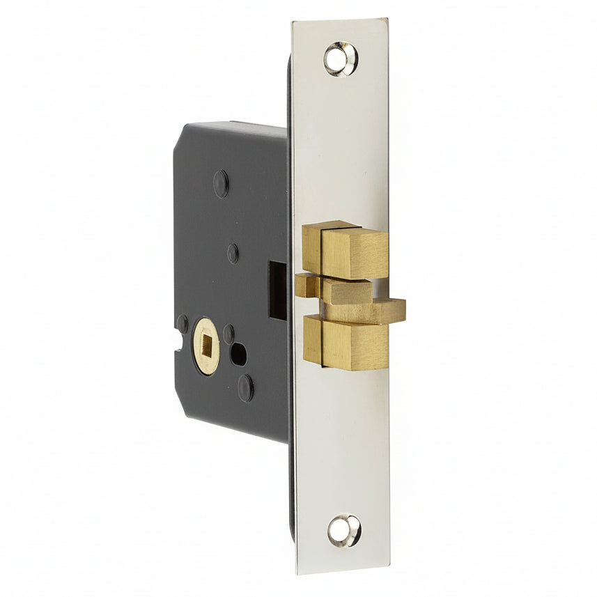 Polished Chrome Sliding Bathroom Door Lock 76mm