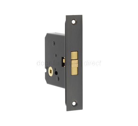 Dark Bronze Sliding Bathroom Door Lock 76mm