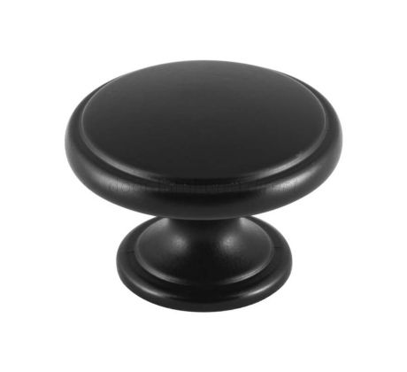 Matt Black Oxford Cupboard Knob 38mm