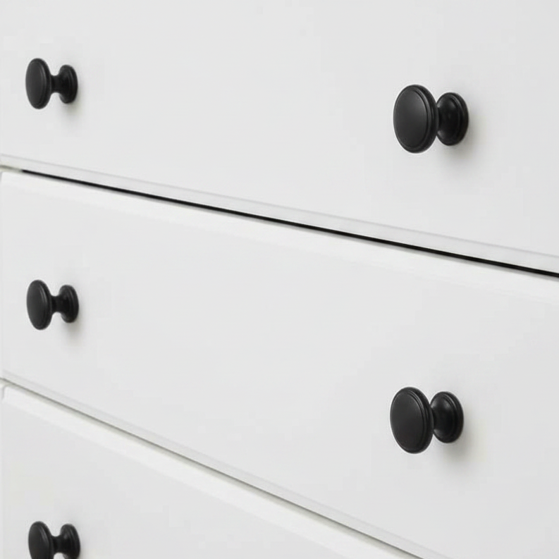 Matt Black Oxford Cupboard Knob 38mm