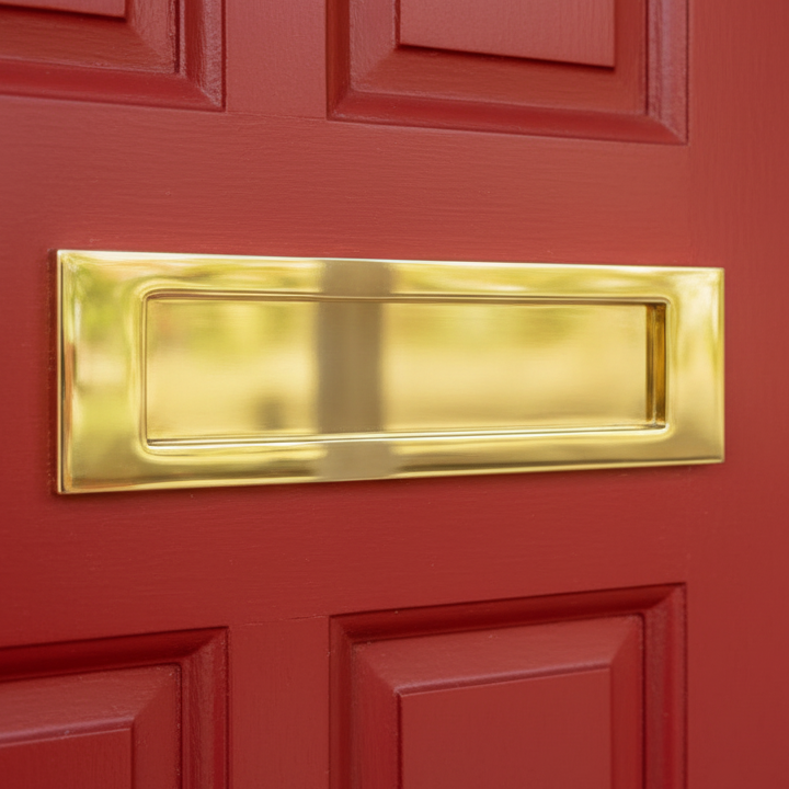 Polished Brass Horizontal Letter Plate 276x94mm