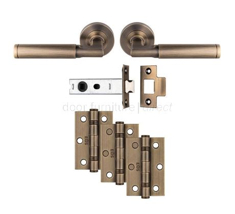 Belas Antique Brass Door Handle Pack