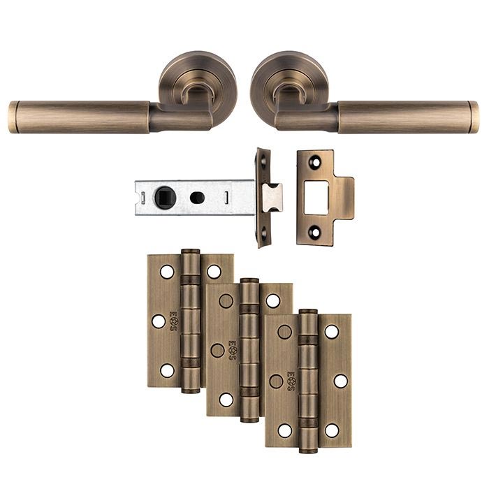 Belas Antique Brass Door Handle Pack