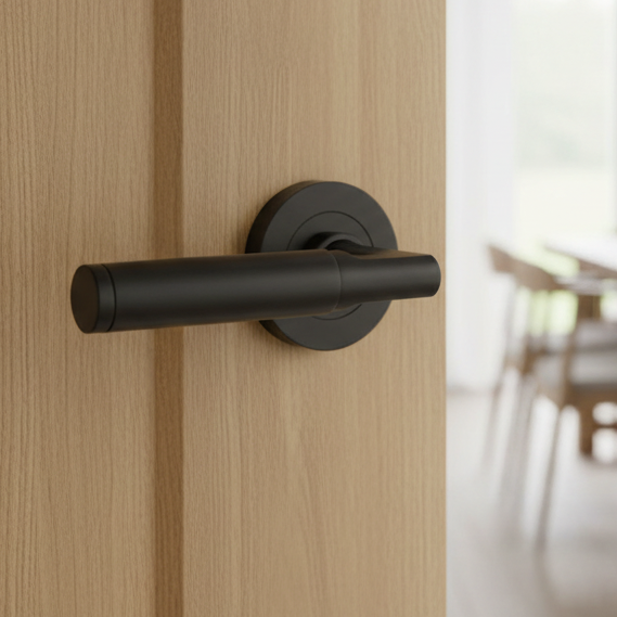 Belas Matt Black Door Handle Pack