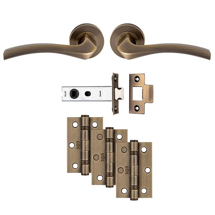 Sines Antique Brass Door Handle Pack