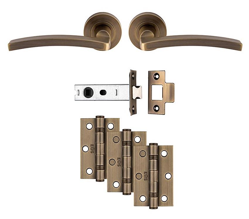 Tavira Antique Brass Door Handle Pack