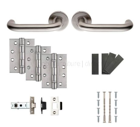 Nera Stainless Steel Fire Door Handle Pack