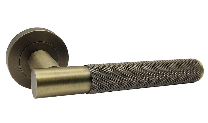 Lagos Antique Brass Door Handle Pack