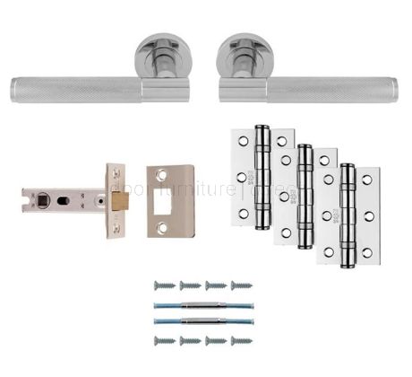 Lagos Polished Chrome Door Handle Pack
