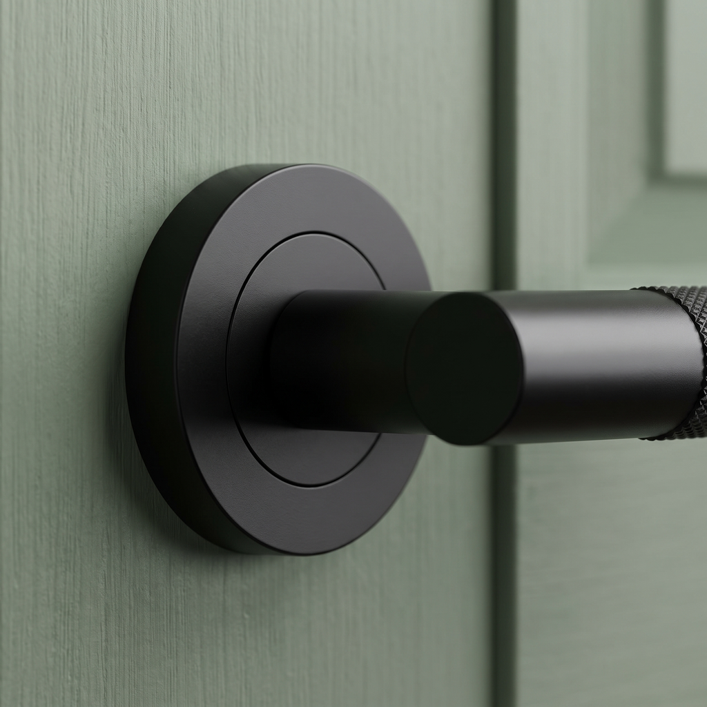 Lagos Matt Black Door Handle Pack