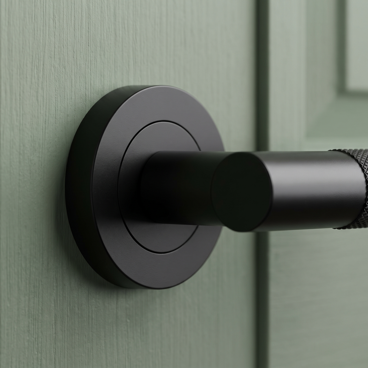 Lagos Matt Black Door Handle Pack