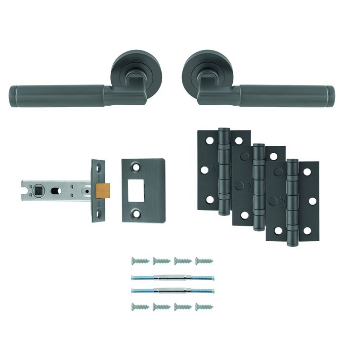 Belas Anthracite Door Handle Pack