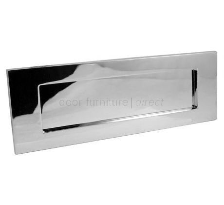 Polished Chrome Horizontal Letter Box 306x104mm