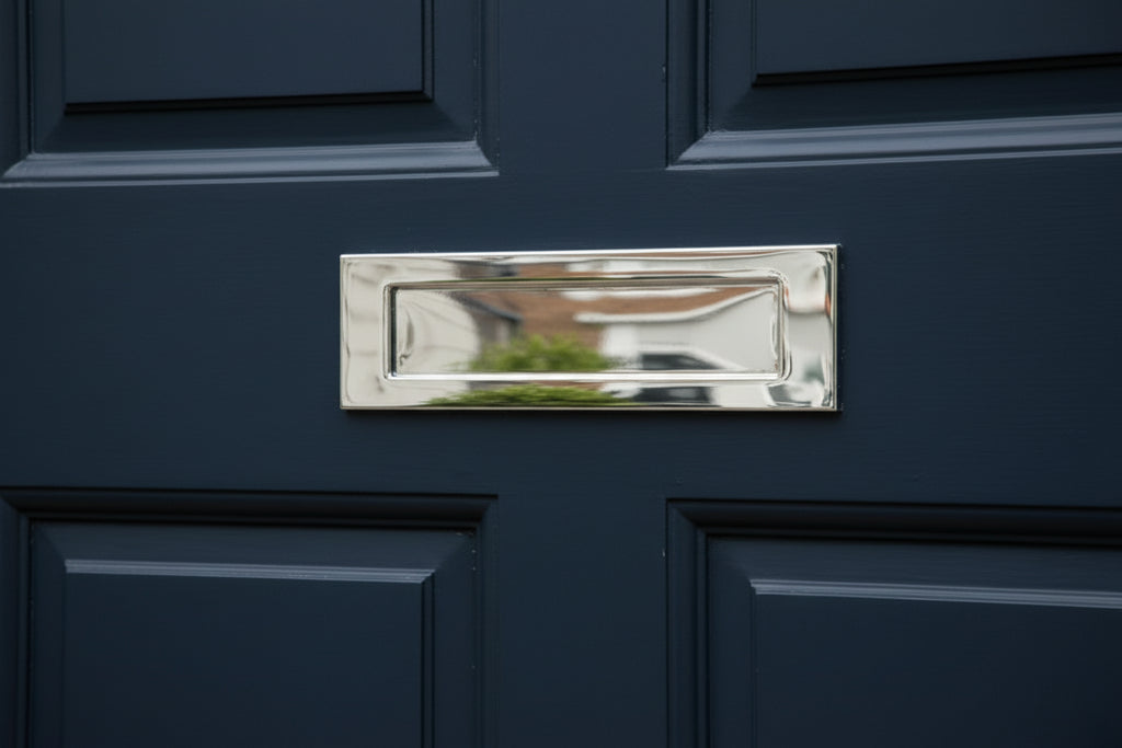 Polished Chrome Horizontal Letter Box 306x104mm