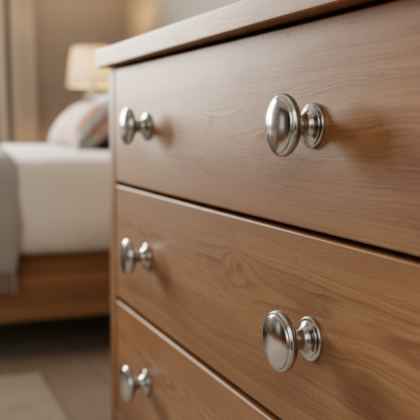 Polished Chrome Oxford Cupboard Knob 38mm