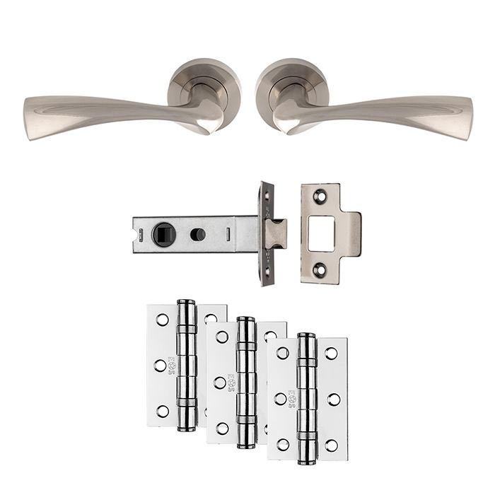 Sintra Satin Nickel Door Handle Pack