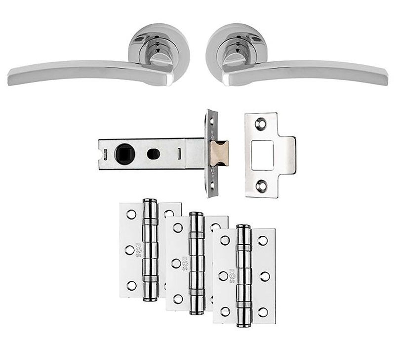 Tavira Polished Chrome Door Handle Pack