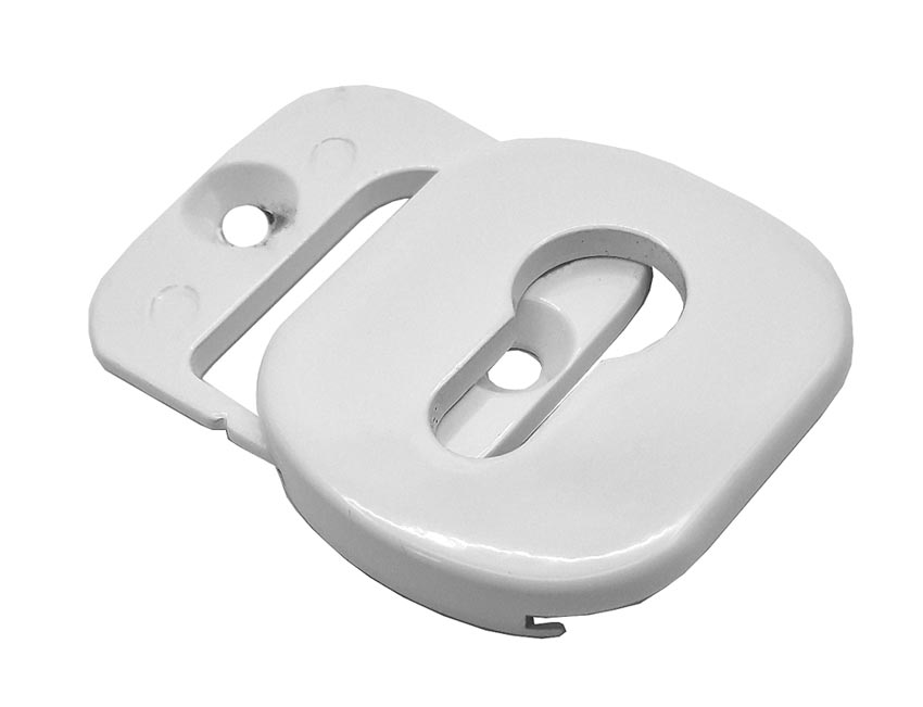 uPVC Euro Cylinder Pull and Internal Escutcheon White