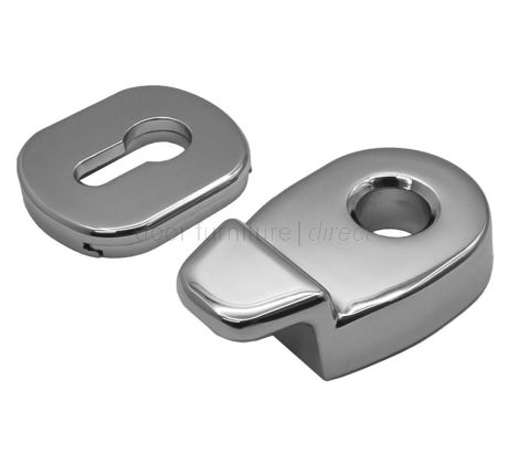 Euro Cylinder Pull and Internal Escutcheon Hardex Chrome
