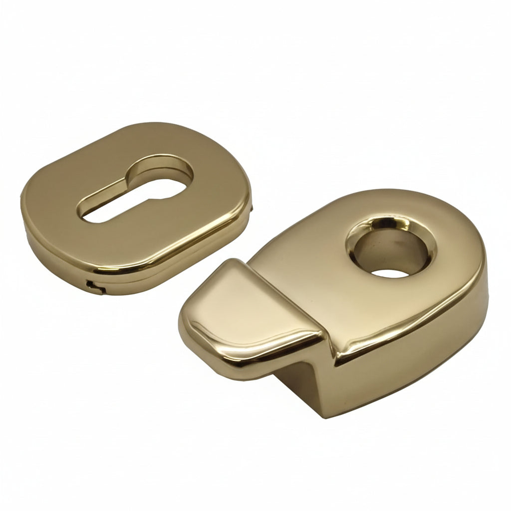 uPVC Euro Cylinder Pull and Internal Escutcheon Hardex Gold