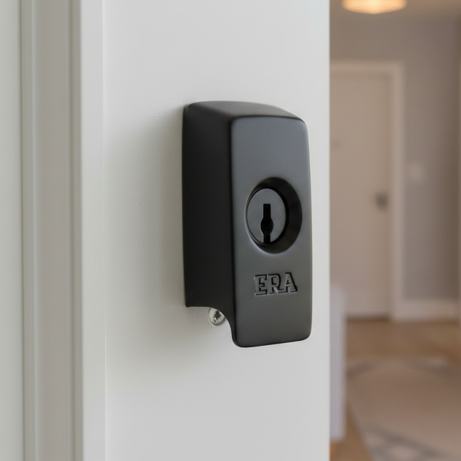 Era British Standard High Security Black Nightlatch