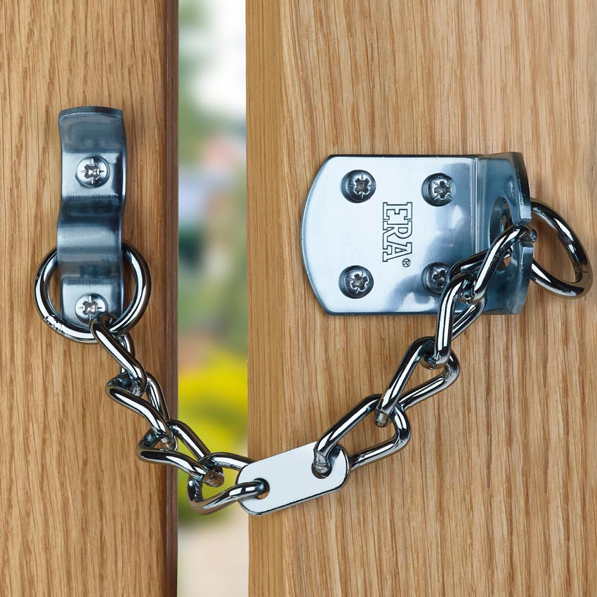 TS003 Security Door Chain Hardex Chrome