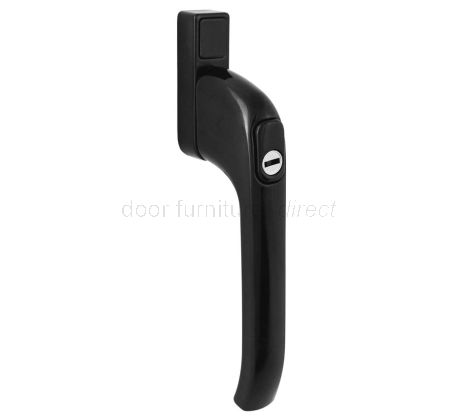 Architectural PVCU Inline Locking Window Handle Smooth Black