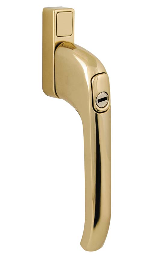 Architectural PVCU Inline Locking Window Handle Hardex Gold