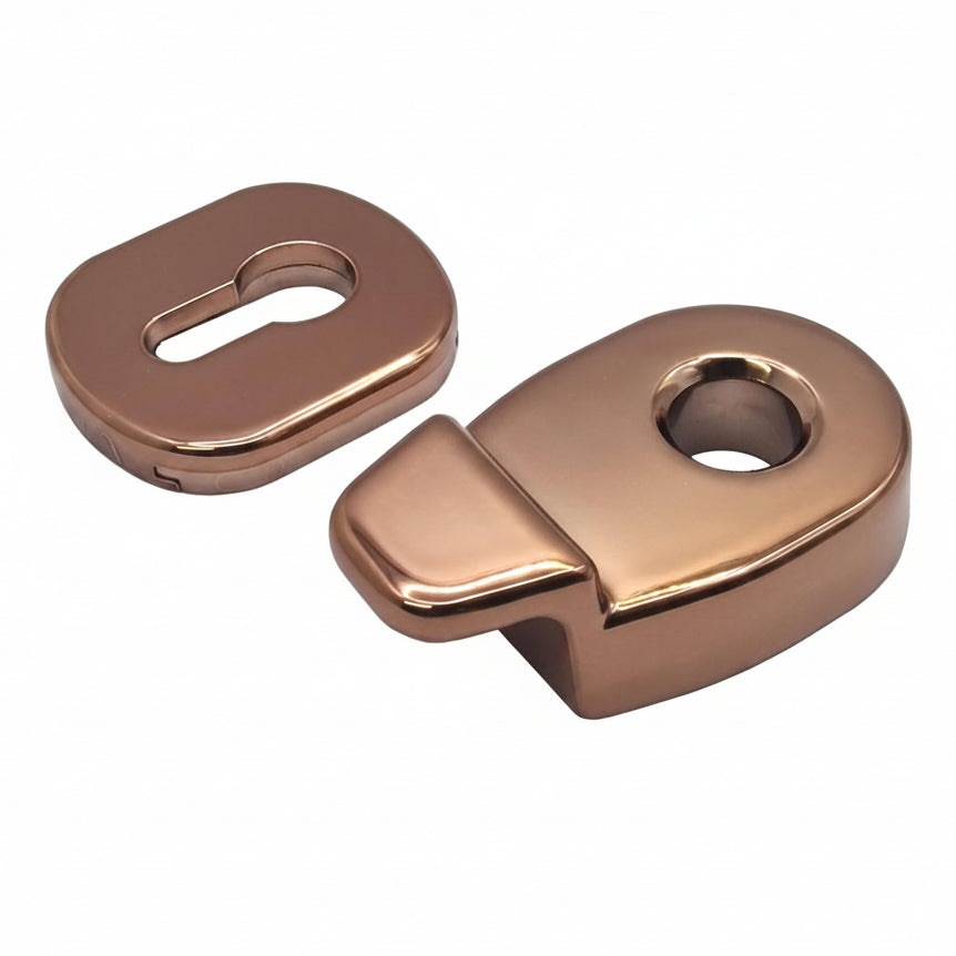 uPVC Euro Cylinder Pull and Internal Escutcheon Hardex Rose Gold