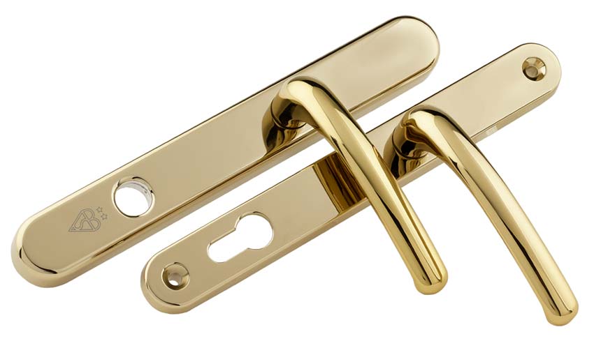 Fab and Fix Berwick Hardex Gold Security uPVC Door Handles