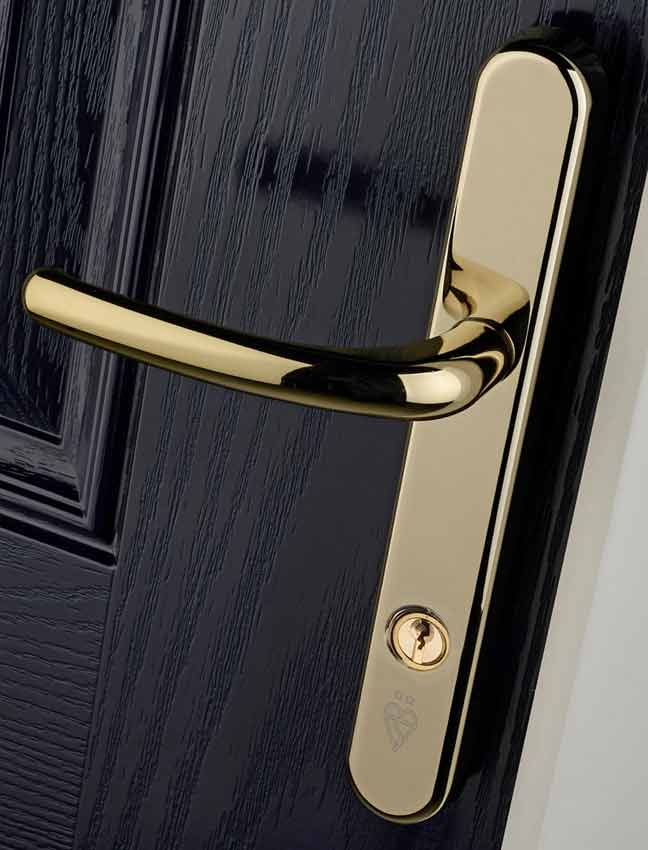 Fab and Fix Berwick Hardex Gold Security uPVC Door Handles