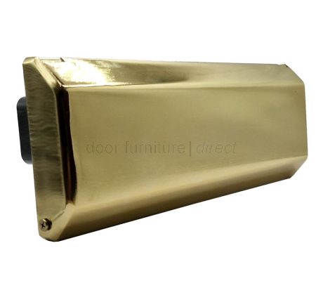 Nu Mail Internal Shield Letter Plate Hardex Gold