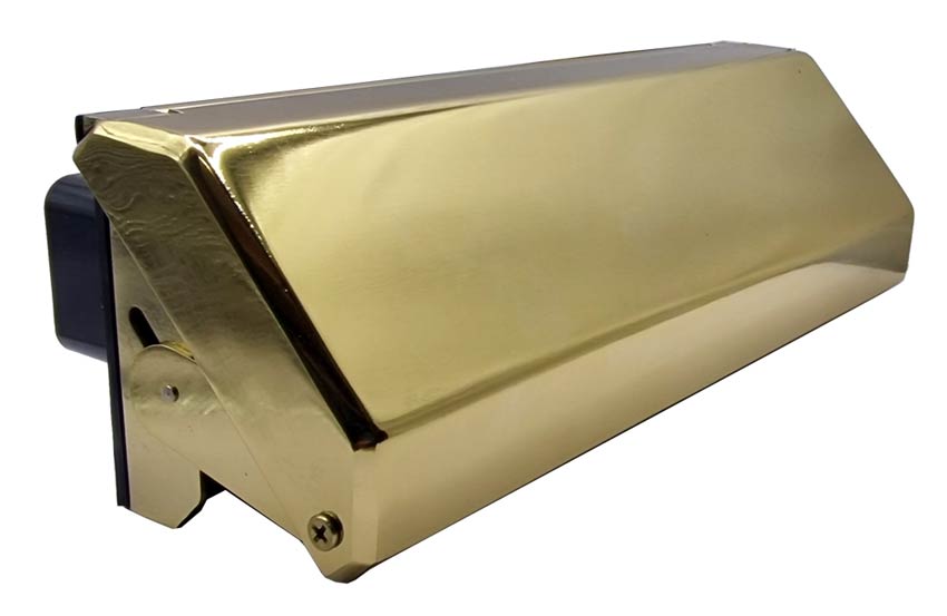 Heritage and Architectural Internal Shield uPVC Letter Plate Hardex Gold Brass