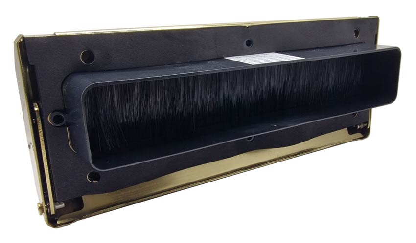 Nu Mail Internal Shield Letter Plate Hardex Gold