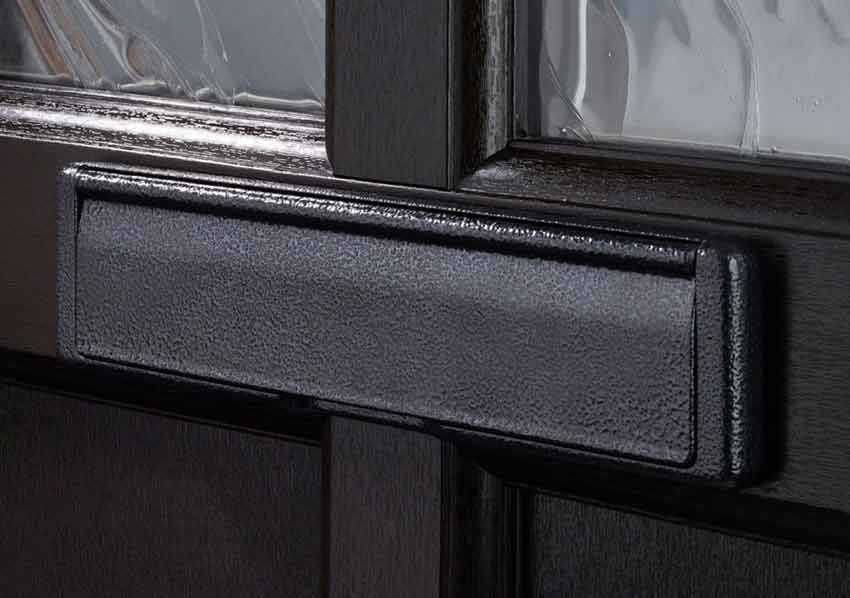 Nu Mail Shield External Letter Plate Antique Black 310x76mm