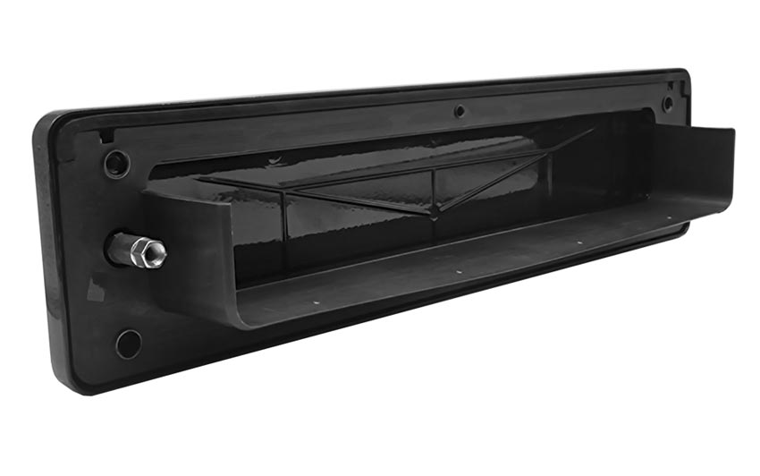 Nu Mail Shield External Letter Plate Smooth Black 310x76mm