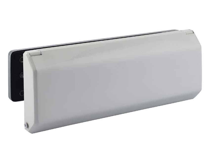 Nu Mail Shield External Letter Plate Hardex Graphite 310x76mm