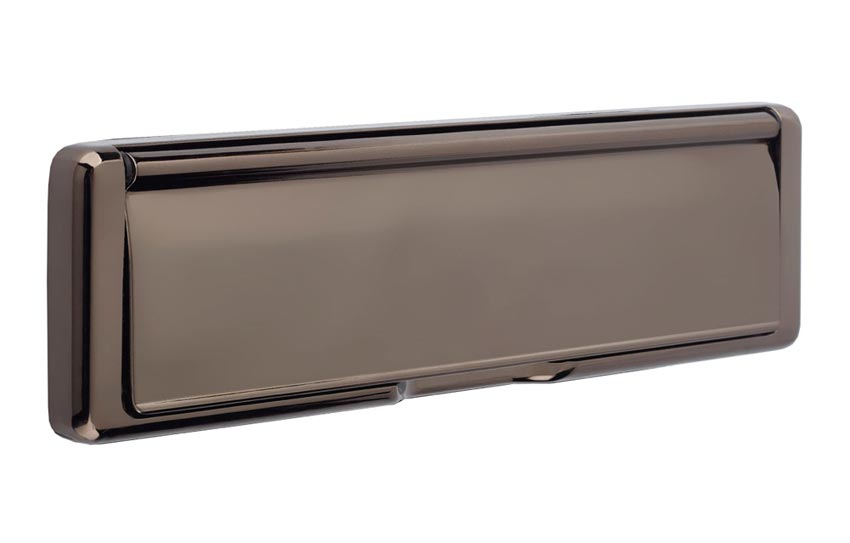 Nu Mail Shield External uPVC Letter Plate Hardex Bronze 310x76mm
