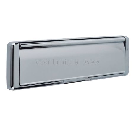 Nu Mail Shield External Letter Plate Hardex Chrome 310x76mm