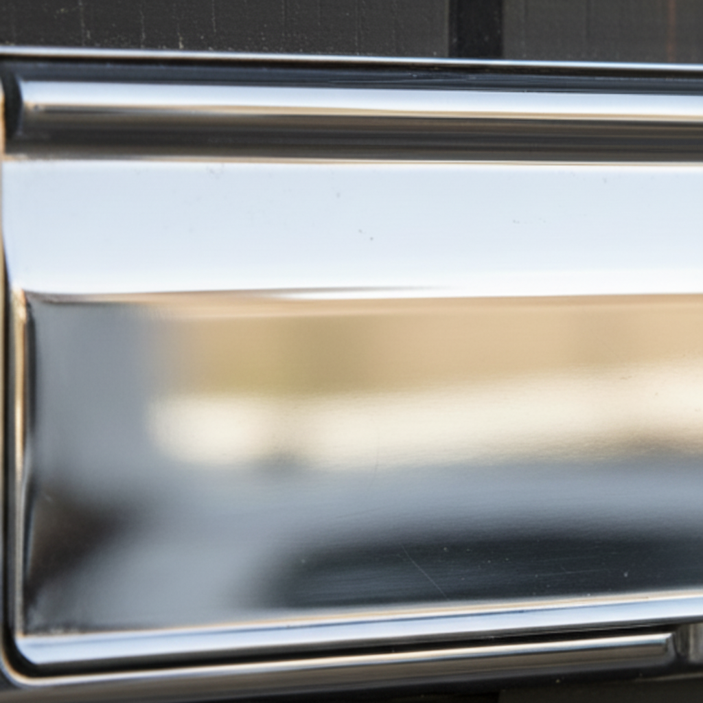Nu Mail Shield External uPVC Letter Plate Hardex Chrome 310x76mm