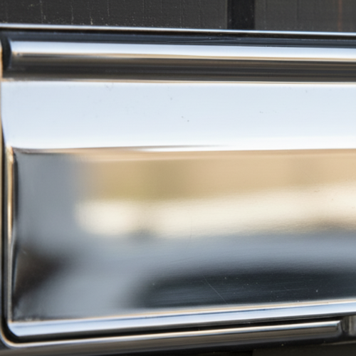 Nu Mail Shield External uPVC Letter Plate Hardex Chrome 310x76mm