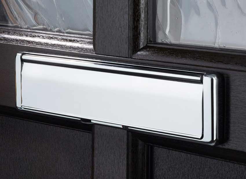 Nu Mail Shield External Letter Plate Hardex Chrome 310x76mm