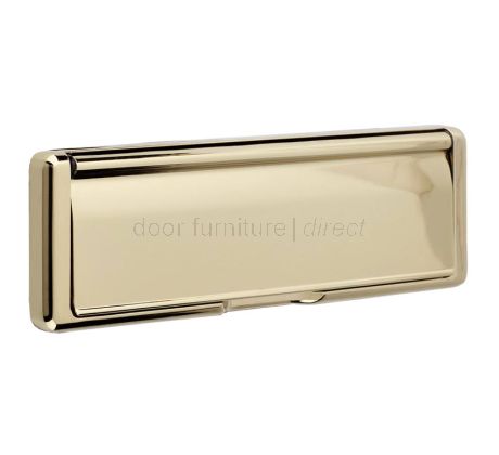Nu Mail Shield External Letter Plate Hardex Gold 310x76mm