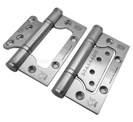 Satin Stainess Steel Grade 11 Flush Hinge 100x79x3mm In Pairs