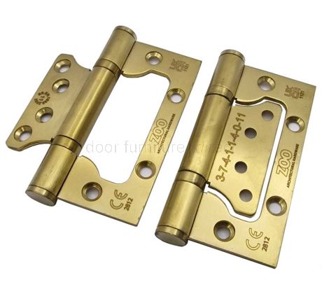 Satin Brass Grade 11 Flush Hinge 100x79x3mm In Pairs