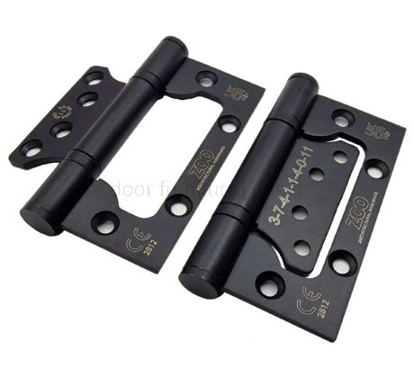 Matt Black Grade 11 Flush Hinge 100x79x3mm In Pairs