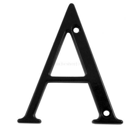 Fab and Fix Smooth Black Door Numerals 0-9 and Letters A-F 80mm