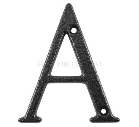Fab and Fix Antique Black Door Numerals 0-9 and Letters A-F 80mm