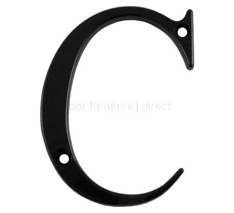 Fab and Fix Smooth Black Door Numerals 0-9 and Letters A-F 80mm